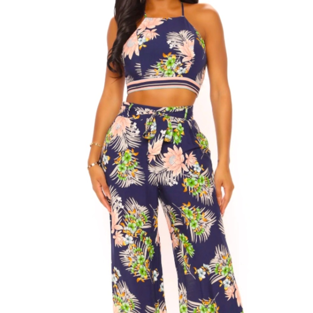 Pant Set - Navy/combo